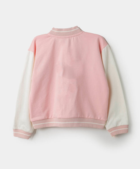 Chaqueta Bomber Para Bebé Niña En Burda Color Rosado