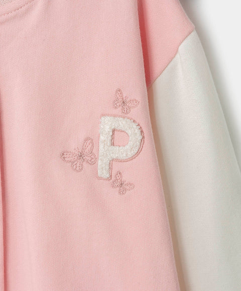 Chaqueta Bomber Para Bebé Niña En Burda Color Rosado