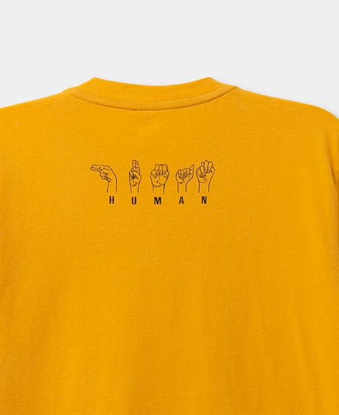 Camiseta Para Niño En Tela Suave Color Ocre