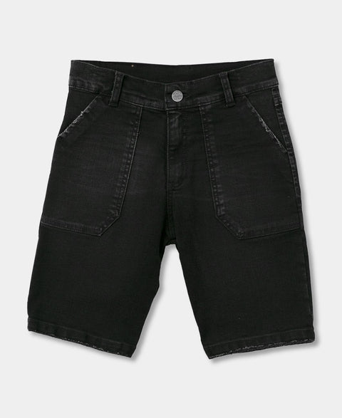 Bermuda Corta Para Niño Denim Black