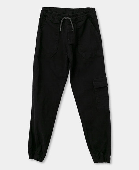 Jogger Para Niño En Drill Color Negro Cromado