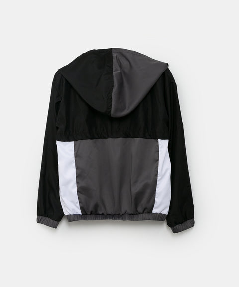 Chaqueta Rompevientos Para Niño En Microtec Color Negro
