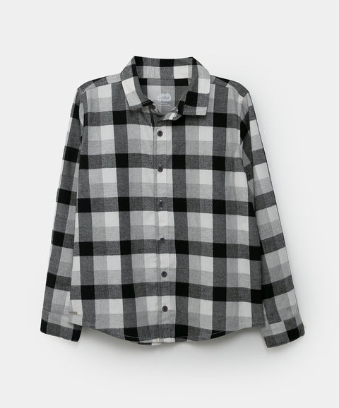 Camisa leñadora para niño color negro