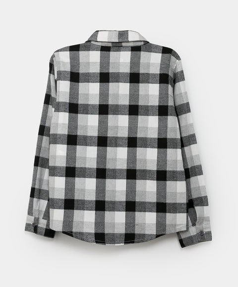 Camisa leñadora para niño color negro