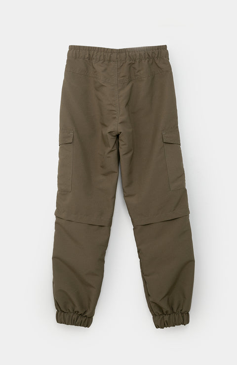 Pantalón Cargo Para Niño En Poliéster Color Verde Militar
