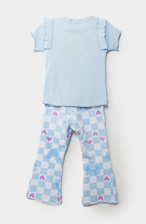 Conjunto Camiseta Y Leggins Para Bebé Niña En Rib Color Hortensia