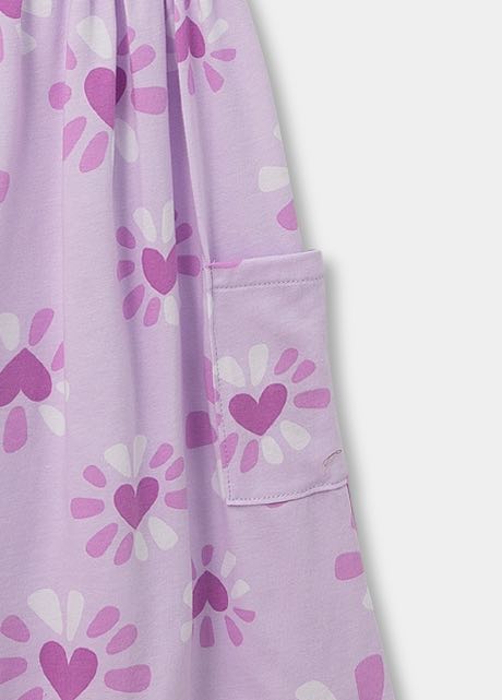 Vestido Para Bebé Niña Estampado de Flores Lila
