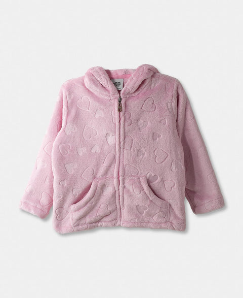 Chaqueta Para Bebé Niña En Felpa Color Rosado