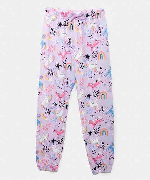 Pijama Manga Larga Para Niña En Licra Color Lila