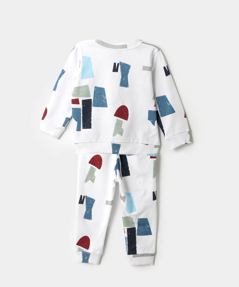 Conjunto Buzo Jogger Para Bebé Niño En Burda Color Blanco