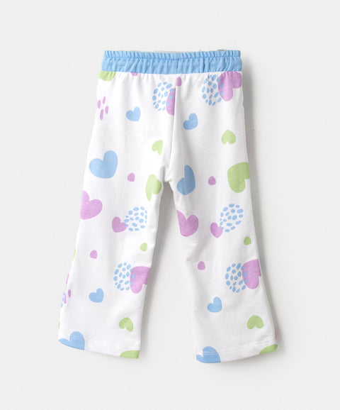 Pantalón Deportivo Para Bebé Niña En Burda Estampada Color Marfil
