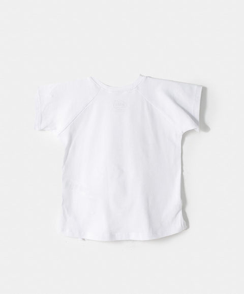 Camiseta Manga Corta Para Bebé Niña En Licra Color Blanco