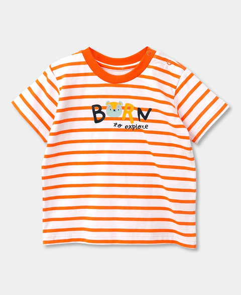 Camiseta Para Recién Nacido En Tela Suave En Rayas