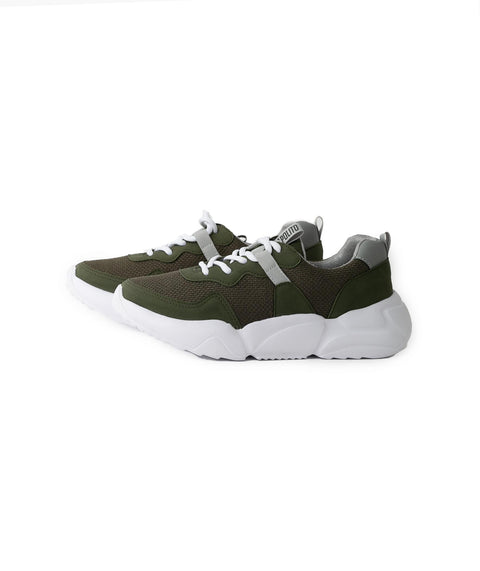 Tenis Para Niño En Material Sintético Color Verde Militar