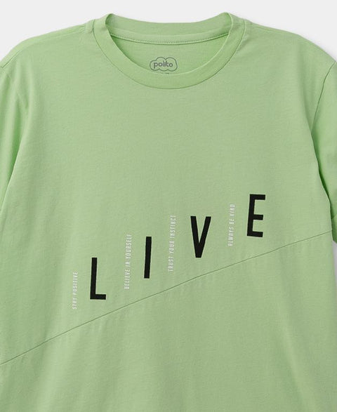 Camiseta Para Niño En Tela Suave Color Verde