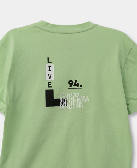 Camiseta Para Niño En Tela Suave Color Verde