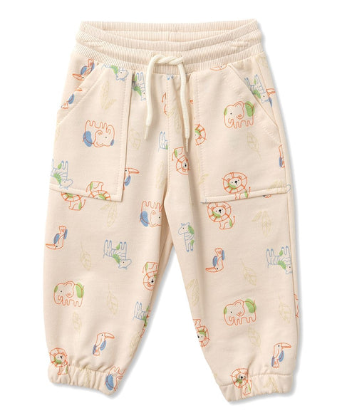 Set X 2 Para Recién Nacido En Burda Estampada Color Marfil