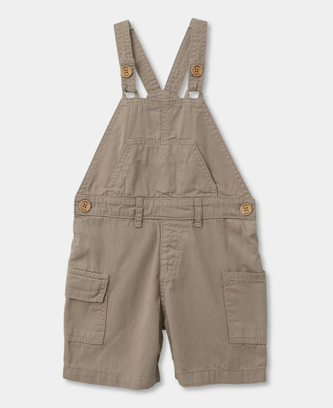 Overol Corto Para Bebé Niño en Twill Color Caqui
