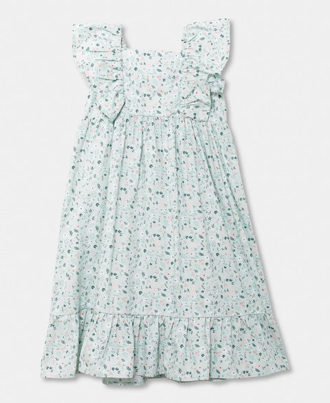 Vestido Para Bebé Niña En Popelina Color Verde