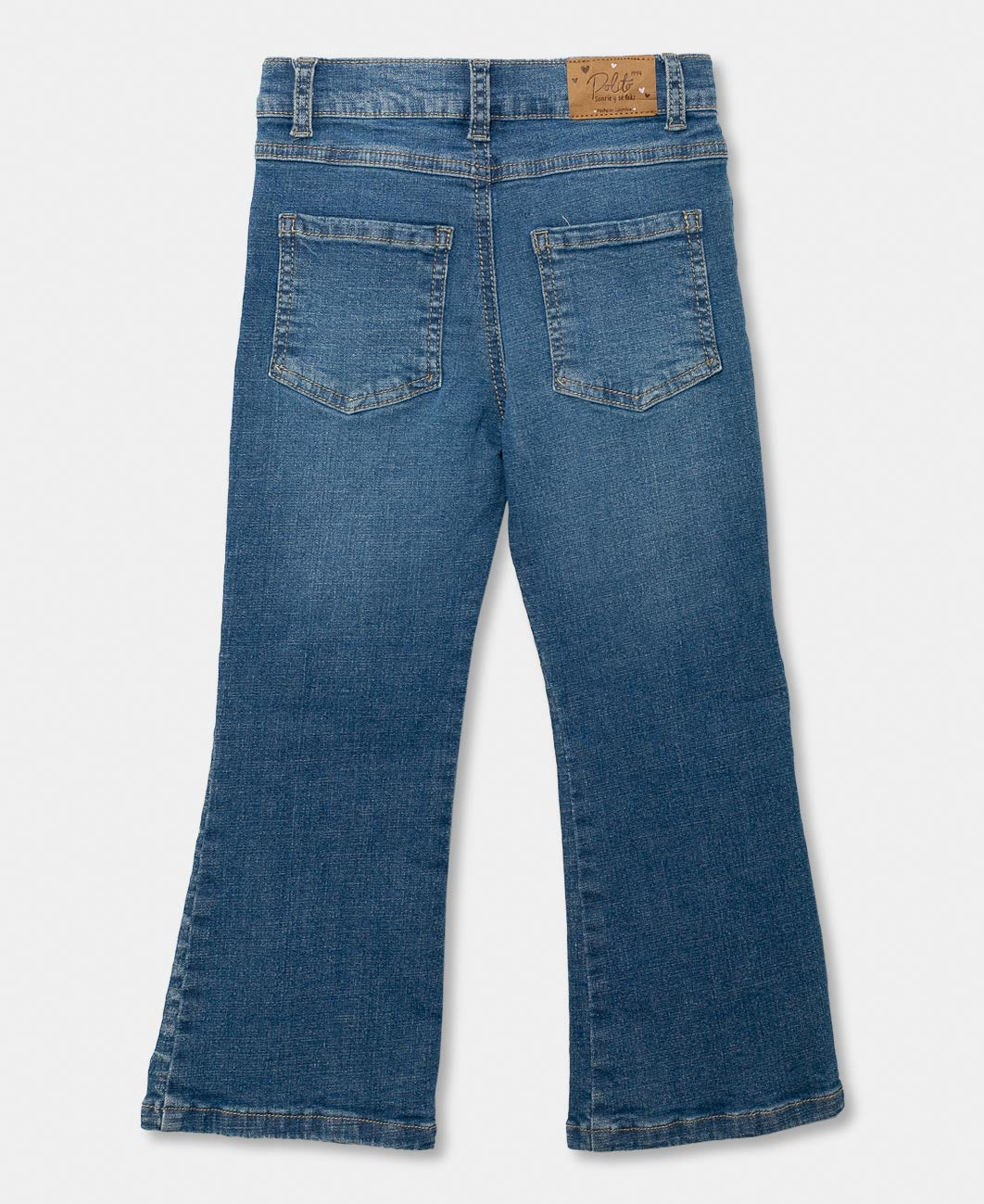 Please Jeans Flare in denim blu da bambina PH34012G78 main image 0