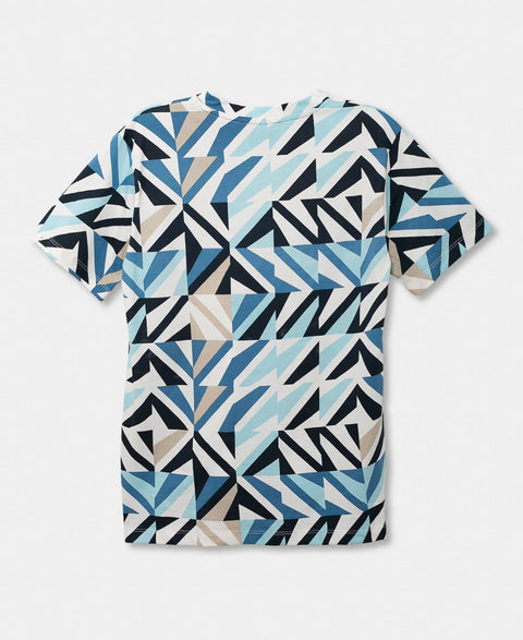 Camiseta Estampada Manga Corta Para Niño En Tela Suave Color Azul