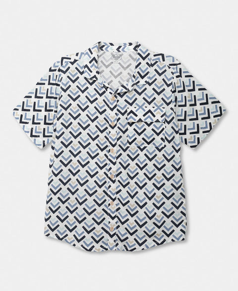Camisa Manga Corta Para Niño En Twill Color Azul