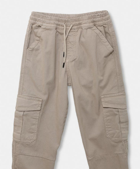 Pantalón Cargo Para Niño En Poliéster Color Arena