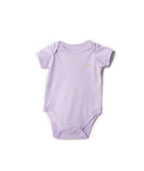 Set Body X 2  Para Recién Nacida En Tela Suave Color Lila