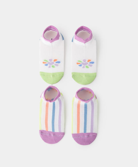 Medias X 2 Para Bebé Niña En Algodón Multicolor