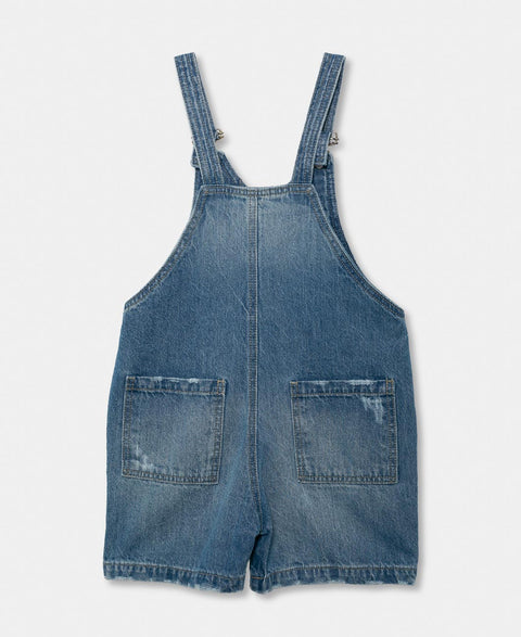 Overol Para Niña En Denim Color Índigo