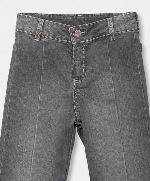 Jean Wide Leg Para Niña En Denim Color Gris