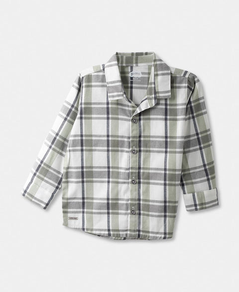 Camisa Leñadora Para Bebe Niño Color Verde