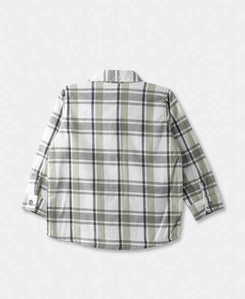 Camisa Leñadora Para Bebe Niño Color Verde