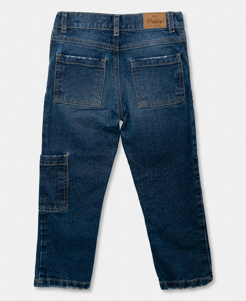 Jean Cargo Para Bebé Niño En Denim Color Índigo