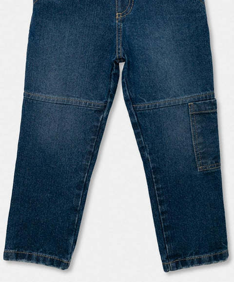 Jean Cargo Para Bebé Niño En Denim Color Índigo