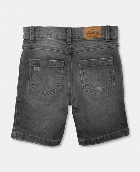 Bermuda Para Bebé Niño En Denim Color negro