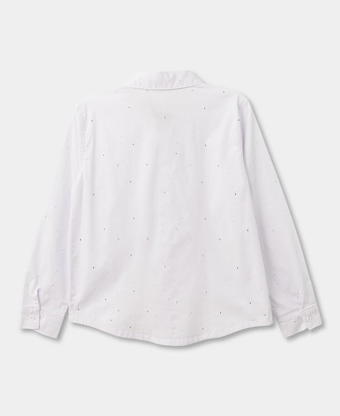 Camisa Manga Larga Para Niño Popelina Aquarius Color Blanco
