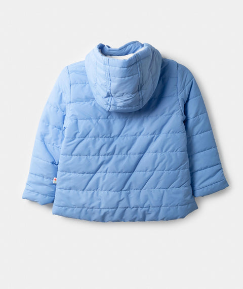 Chaqueta Acolchada Para Bebe Niña Color Azul Claro