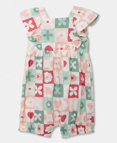 Mameluco Para Recién Nacida En Popelina Estampado
