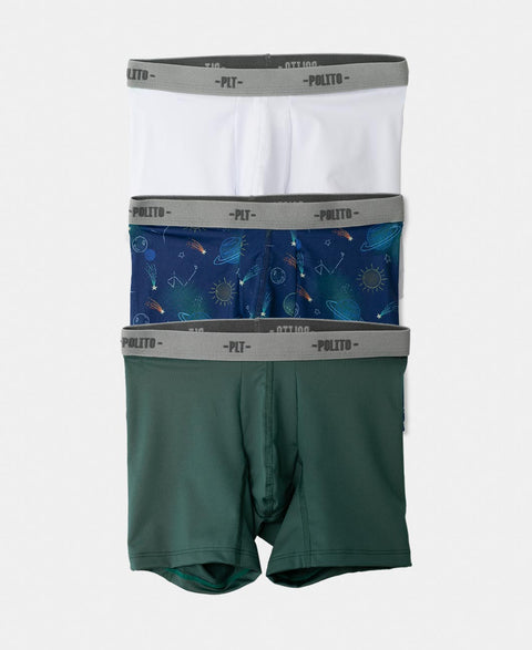 Paquete De Bóxers X 3 Para Niño En Algodón Color Blanco