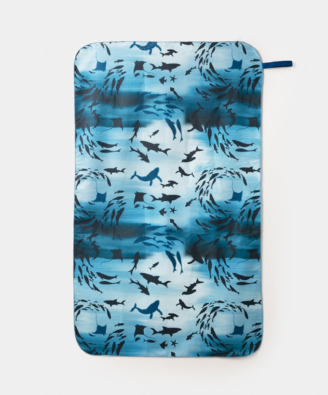 Toalla Estampada En Microfibra Para Niño Color Azul