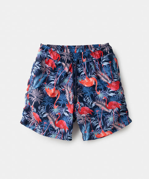 Bermuda De Playa Para Niño En Poliéster Color Azul