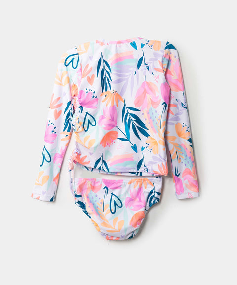 Vestido De Baño Para Niña En Licra Color Aguamarin