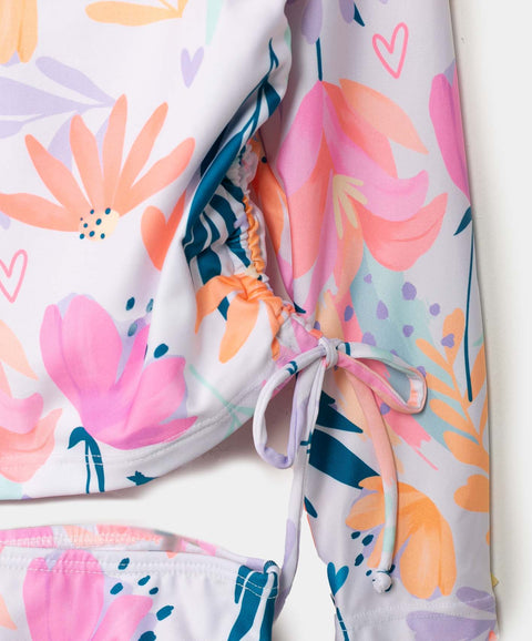 Vestido De Baño Para Niña En Licra Color Aguamarin