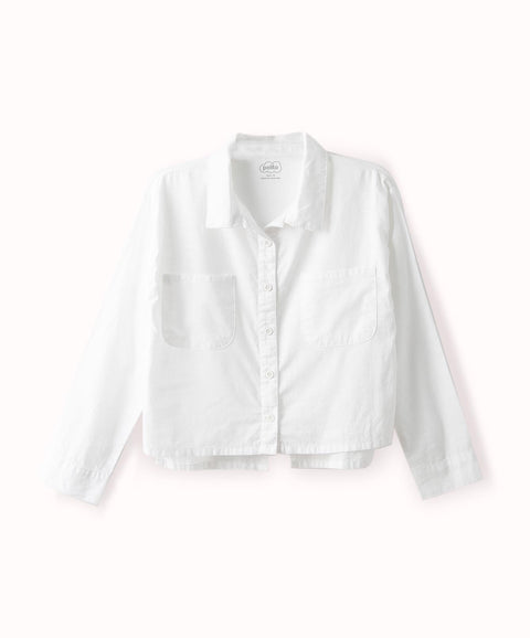 Blusa Manga Larga Para Niña En Grosella Color Blanco