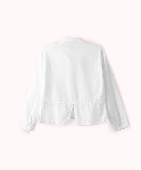 Blusa Manga Larga Para Niña En Grosella Color Blanco