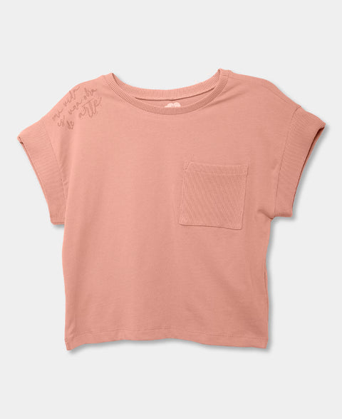 Camiseta Manga Corta Para Niña En Licra Color Rosado