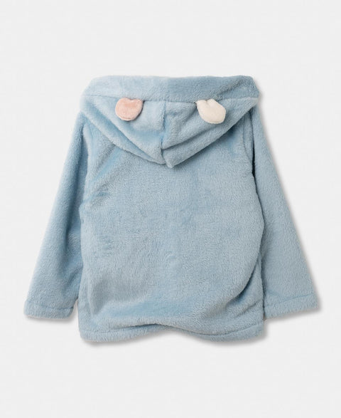 Chaqueta Para Bebé Niña En Felpa Color Azul