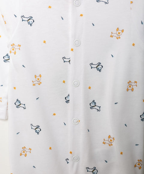 Pijama Unisex Manga Larga En Tela Suave Color Blanco