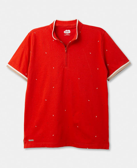 Camiseta Tipo Henley Para Niño En Algodón Color Terracota